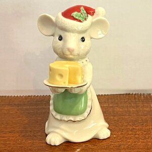 Lenox Holiday Housewarming Mouse Serving Cheese Figurine